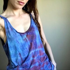 Purple Tie Dye Tank Top